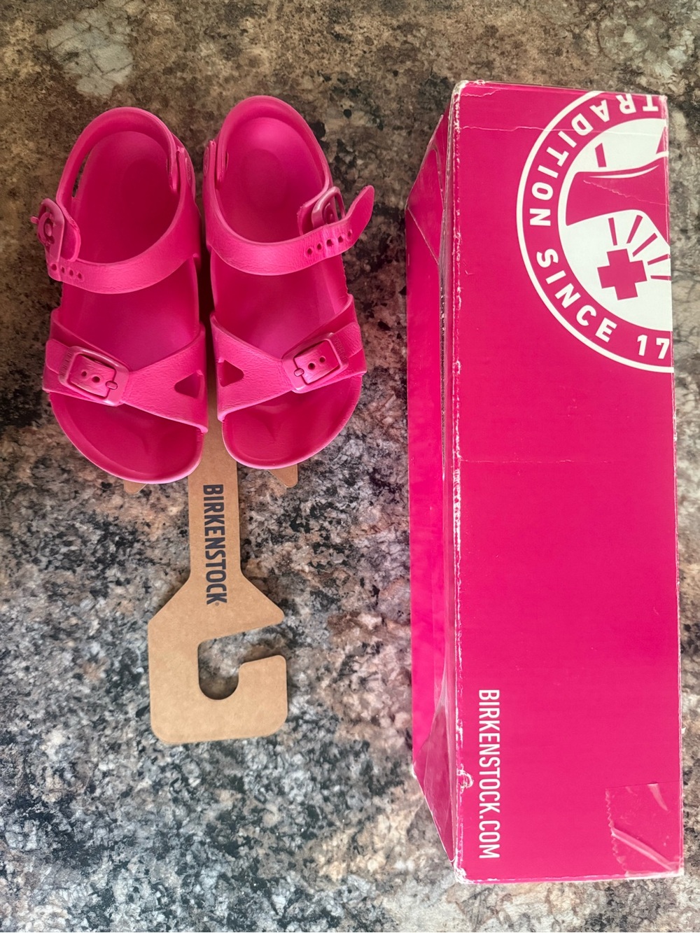 Birkenstock Kids Pink EVA Double-Strap Sandals